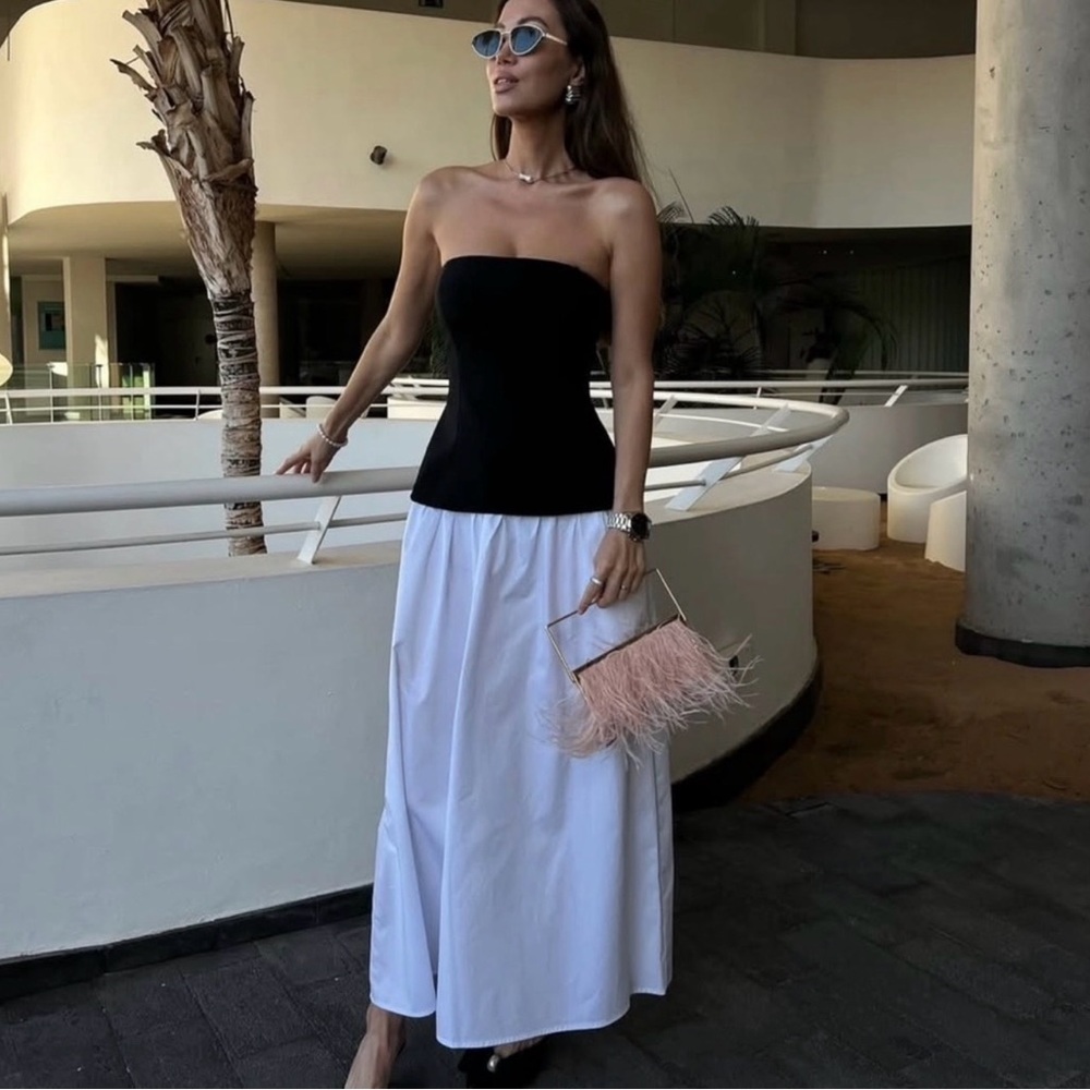 Zara STRAPLESS DRESS